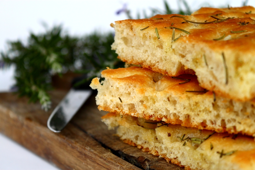 Focaccia sem glúten e lactose