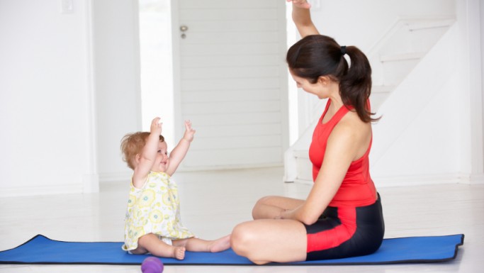 exercícios para fazer em casa com o bebê