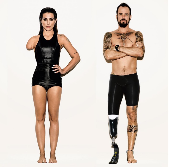 Cléo Pires e Paulo Vilhena em editorial polêmico de atletas paralímpicos (Foto: Instagram)